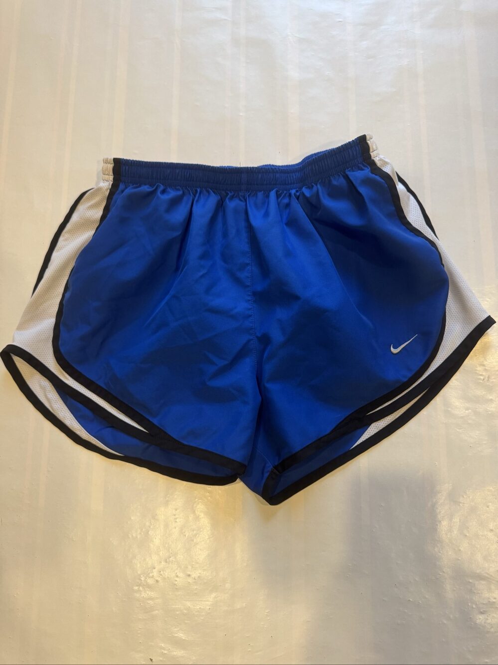 Women’s Nike Dri-FIT Running Shorts – Blue White Black – Medium